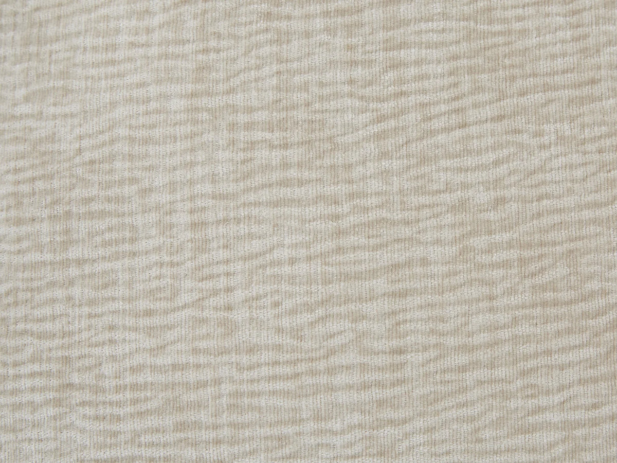Canapé d'angle Japandi gauche à dossier relevable en velours texturé beige 285 cm - Maviro