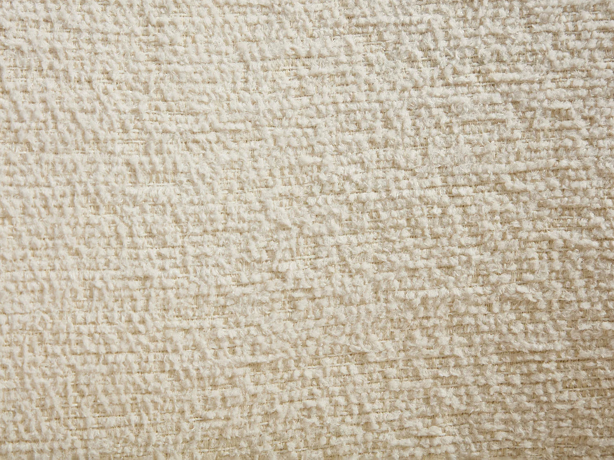 Fauteuil Japandi pivotant en tissu chenille beige - Fedote