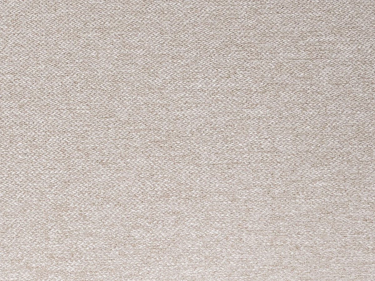 Grand canapé d'angle Japandi panoramique 7 places en tissu chiné beige 356 cm - Pogni