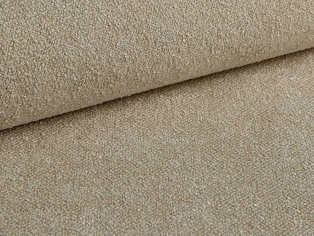 Canapé d'angle Japandi panoramique convertible avec coffre en tissu matelassé beige 364 cm - Fridora