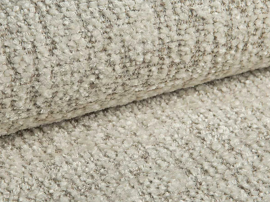 Canapé d'angle Japandi droit modulable 5 places en tissu chiné beige 282 cm - Facivil