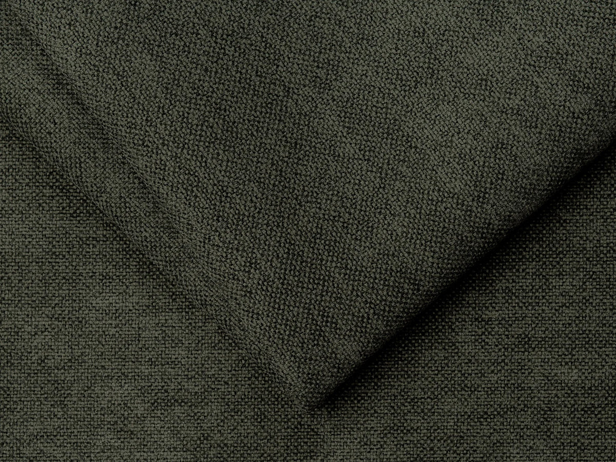 Canapé d'angle Japandi droit ouvert 5 places en tissu vert 300 cm - Pogni