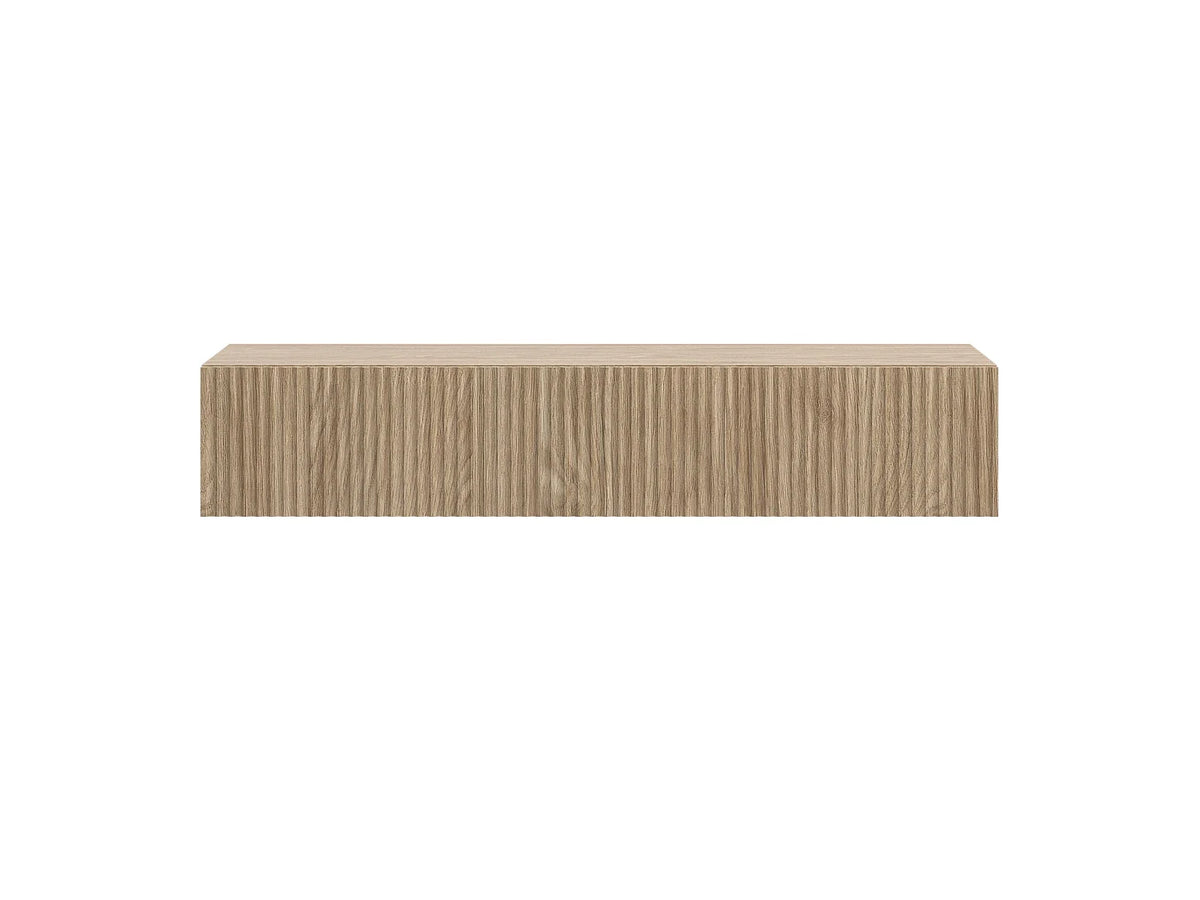 Console Japandi murale 1 tiroir aspect chêne huilé 90 x 17 cm - Nolie