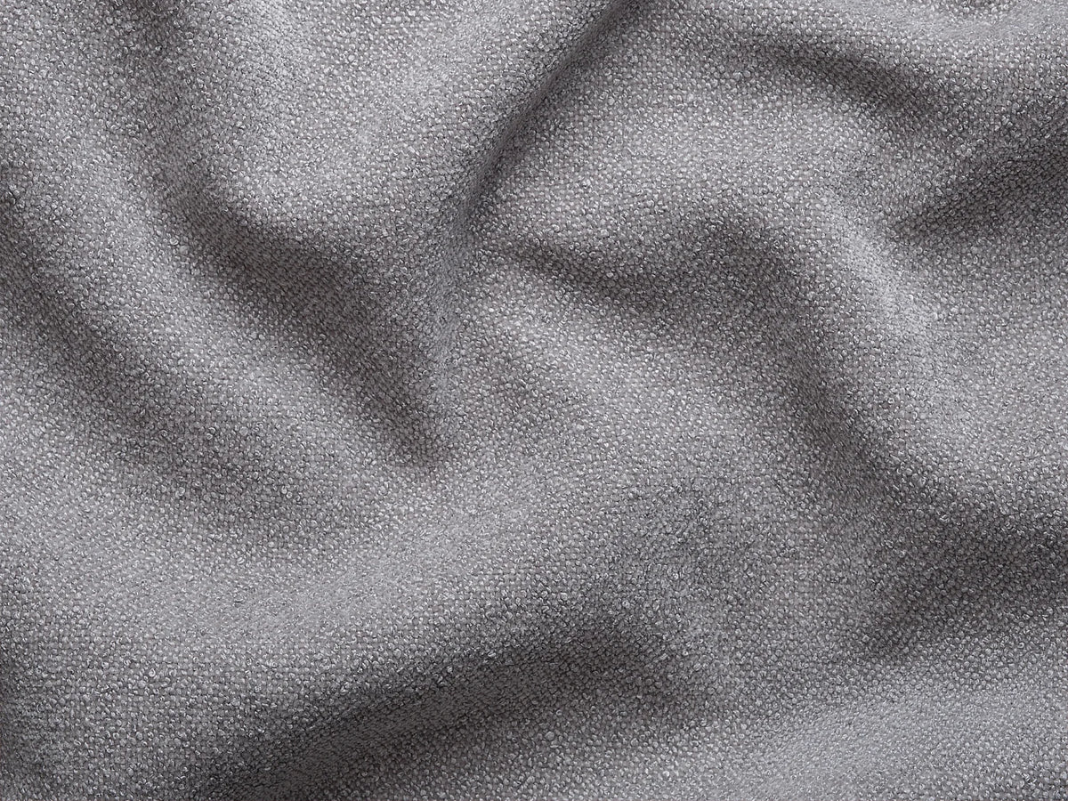 Canapé d'angle Japandi droit en tissu chenille gris clair 272 cm - Camilio