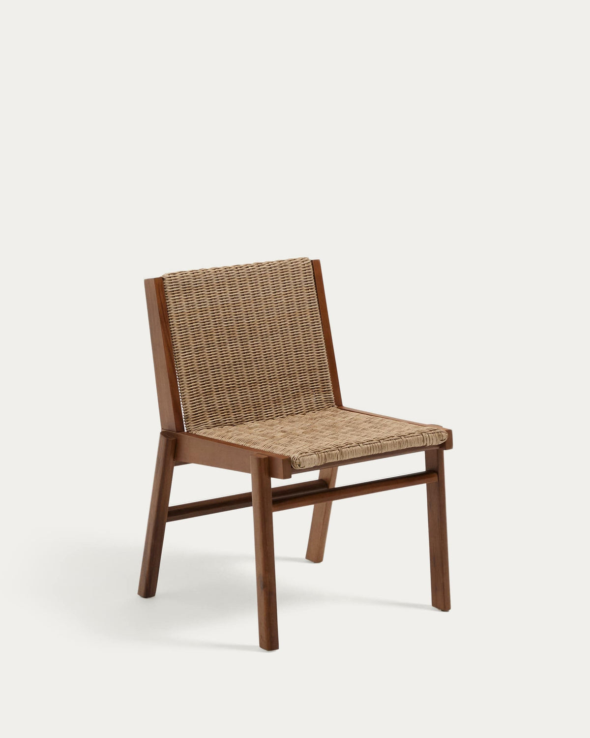 Chaise Japandi en bois d'acacia et rotin synthétique - Itani