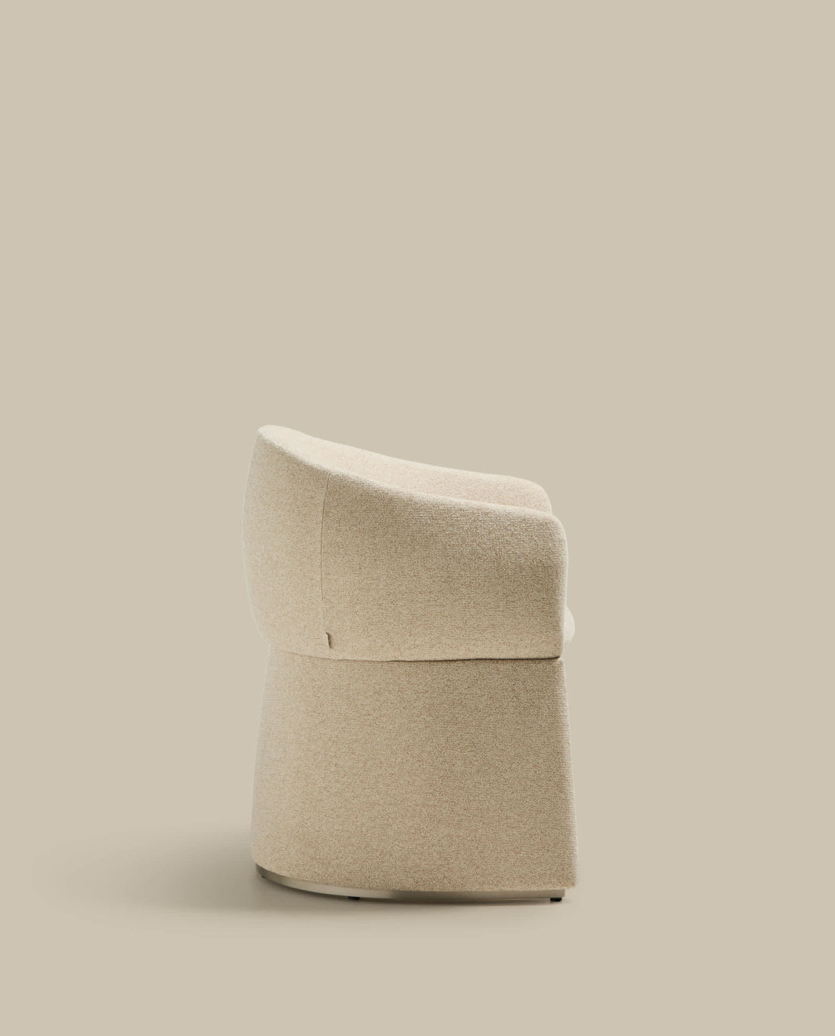 Chaise Japandi en chenille beige - Bosca