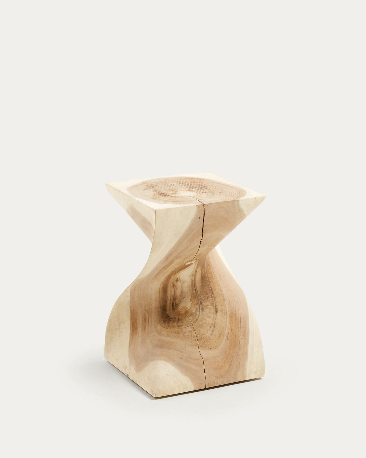 Table d'appoint Japandi en bois de manguier 30 x 30 cm - Hakon