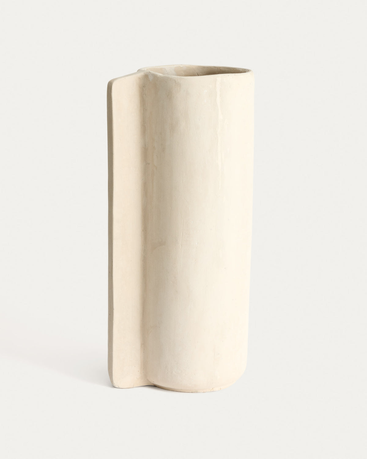 Vase Japandi en papier mâché beige 67 cm - Mireni