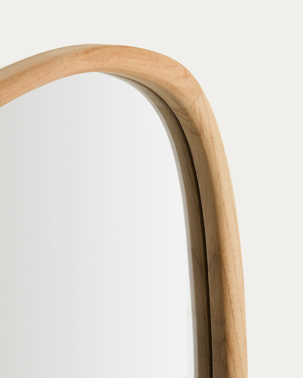 Miroir en bois Japandi en teck 45,5 x 47 cm - Alura