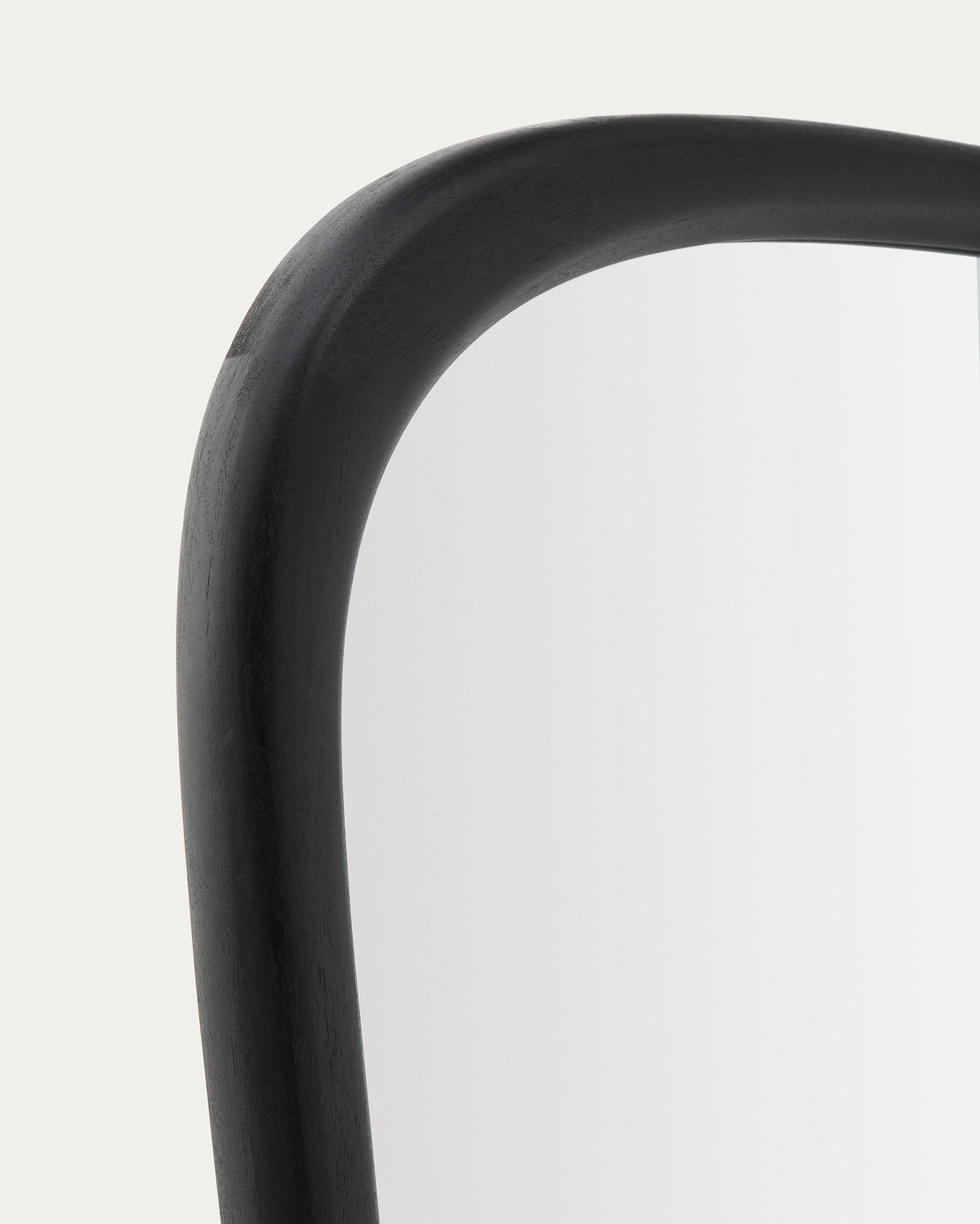 Miroir en bois Japandi en teck noir 158 x 61 cm - Alura