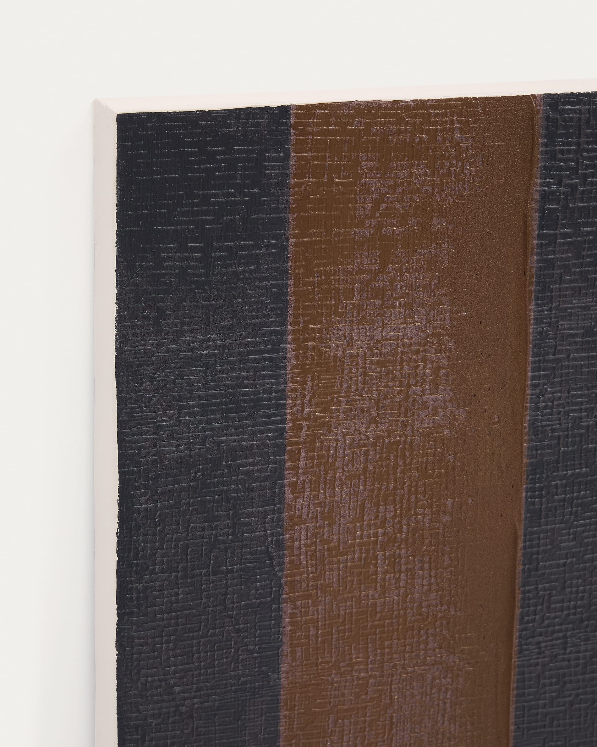 Toile abstraite Japandi marron 100 x 80 cm - Tonol
