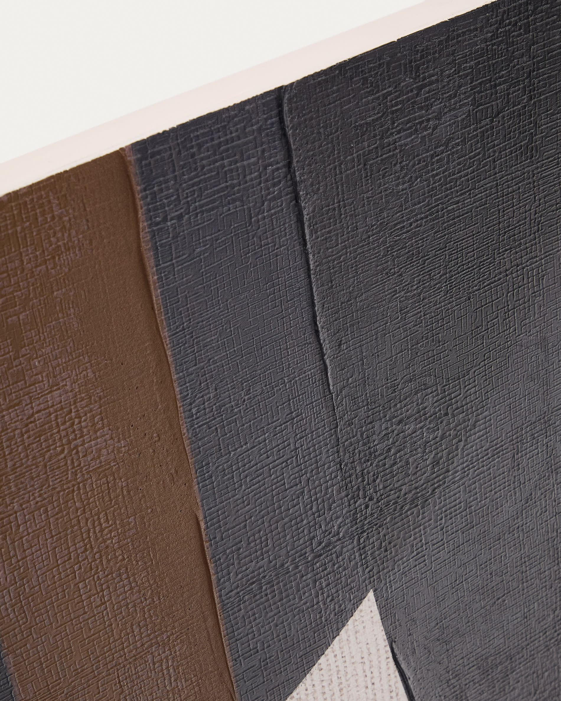 Toile abstraite Japandi marron 100 x 80 cm - Tonol