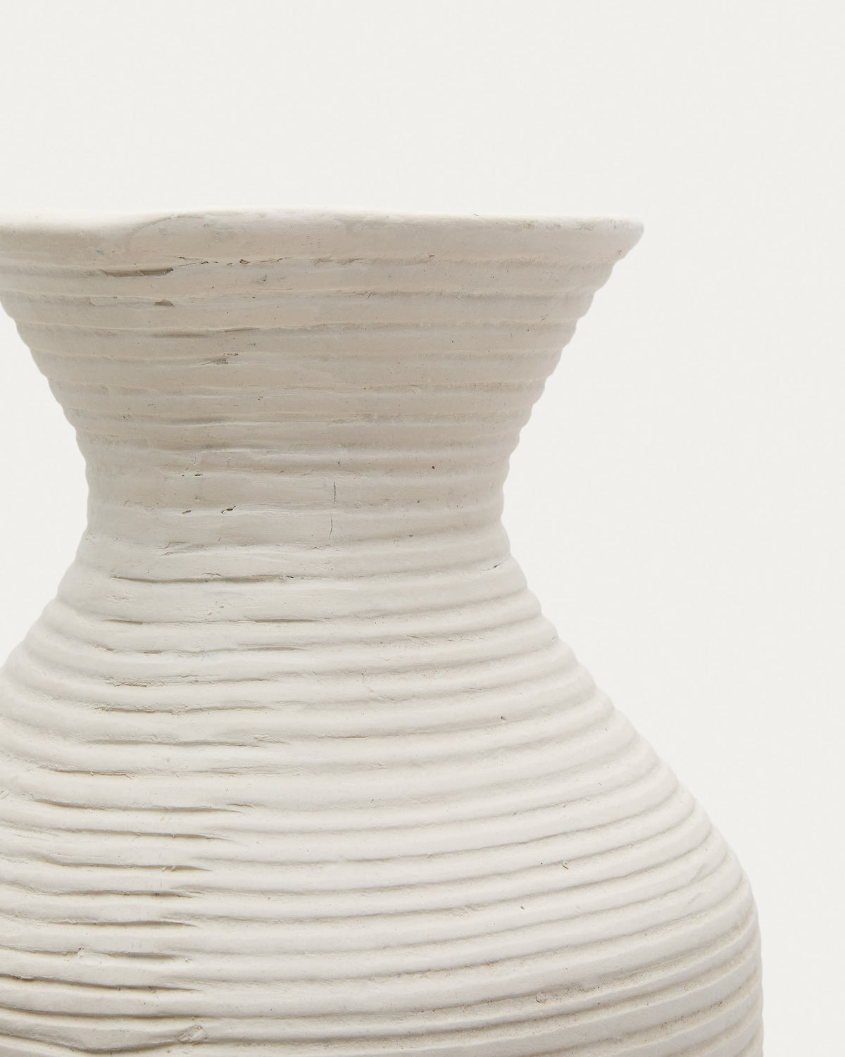 Vase Japandi en papier mâché blanc 72 cm - Pria