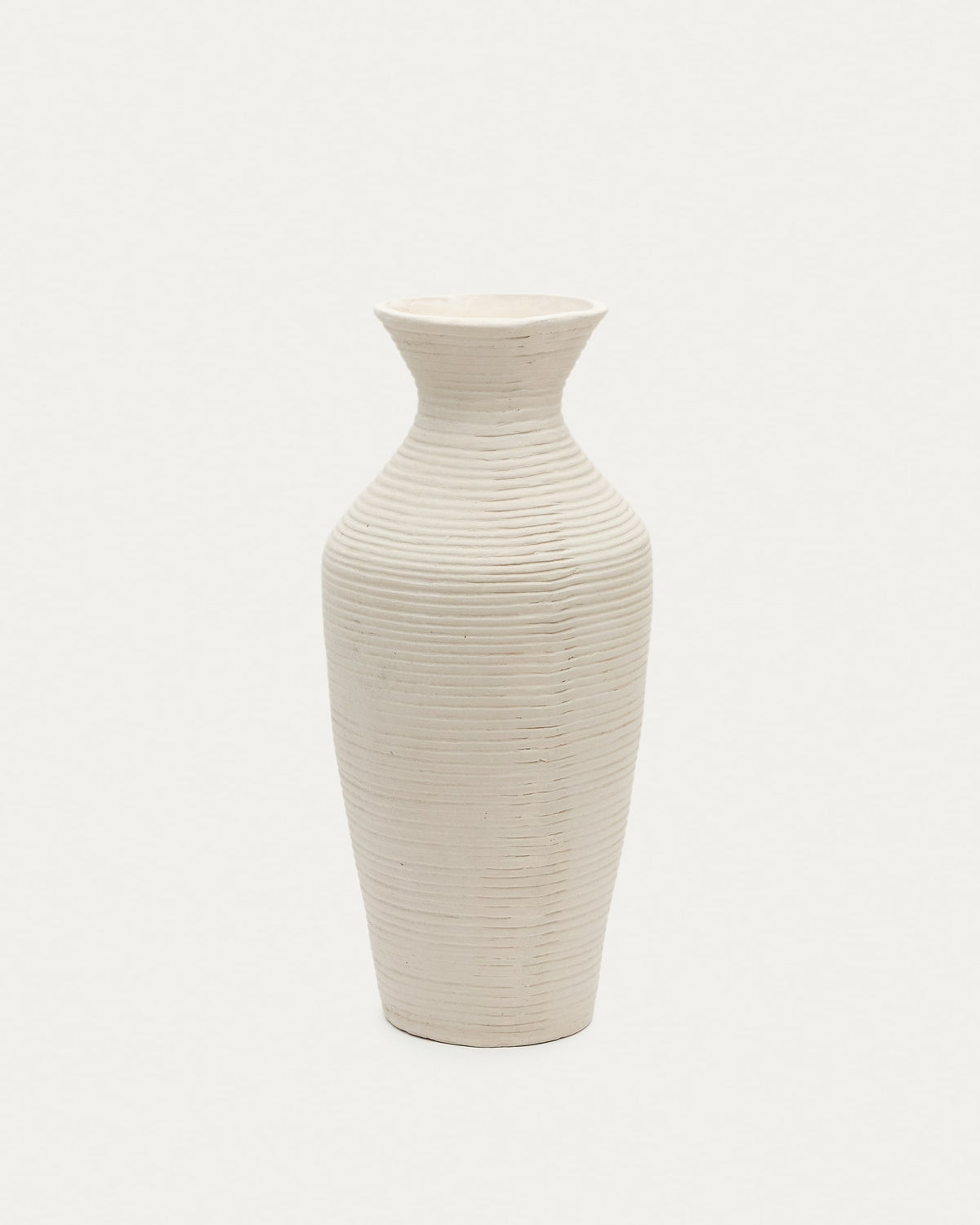 Vase Japandi en papier mâché blanc 72 cm - Pria