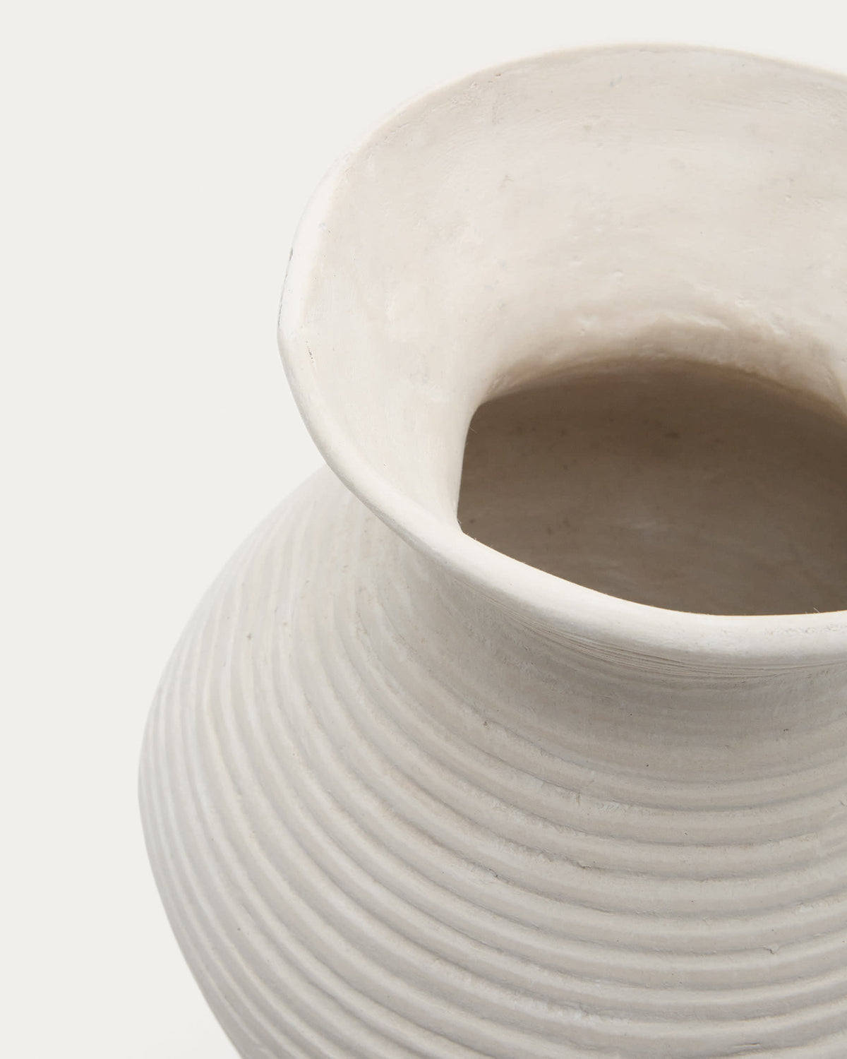 Vase Japandi en papier mâché blanc 51 cm - Pria