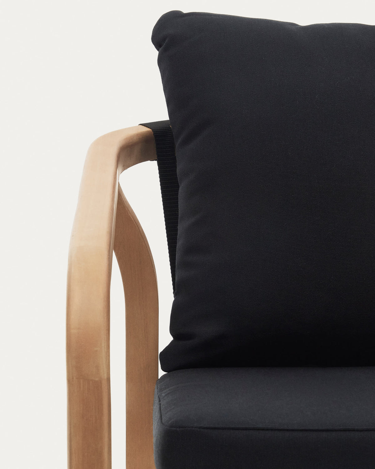 Chaise empilable Japandi en bois massif d'eucalyptus et corde noire - Malaret