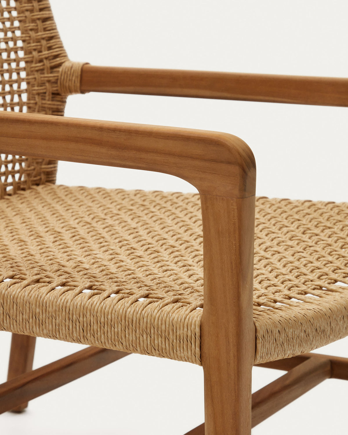 Fauteuil Japandi en bois de teck - Sabolla