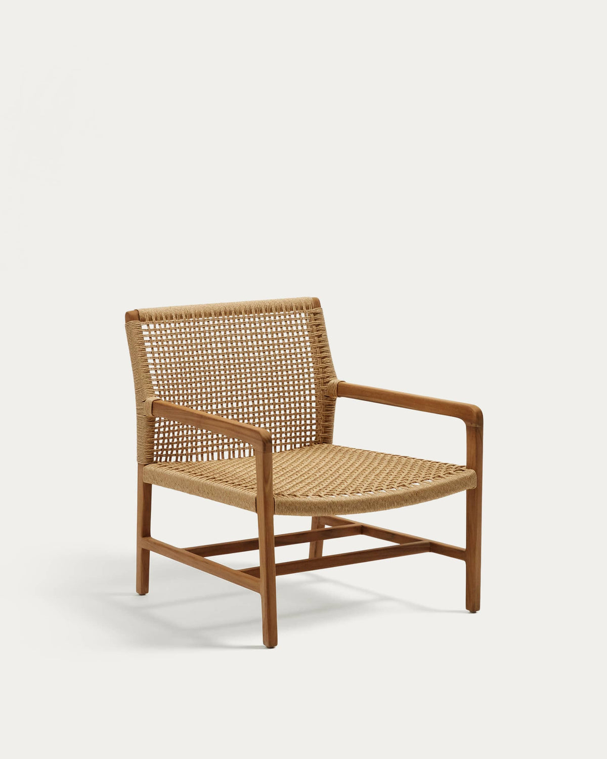 Fauteuil Japandi en bois de teck - Sabolla