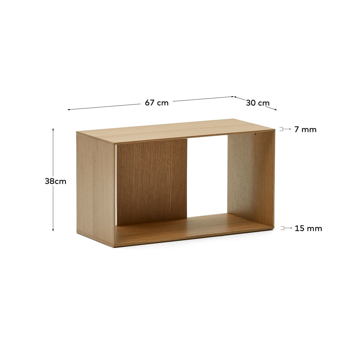 Lot Japandi de 4 étagères modulables en placage de chêne 168 x 76 cm - Litto