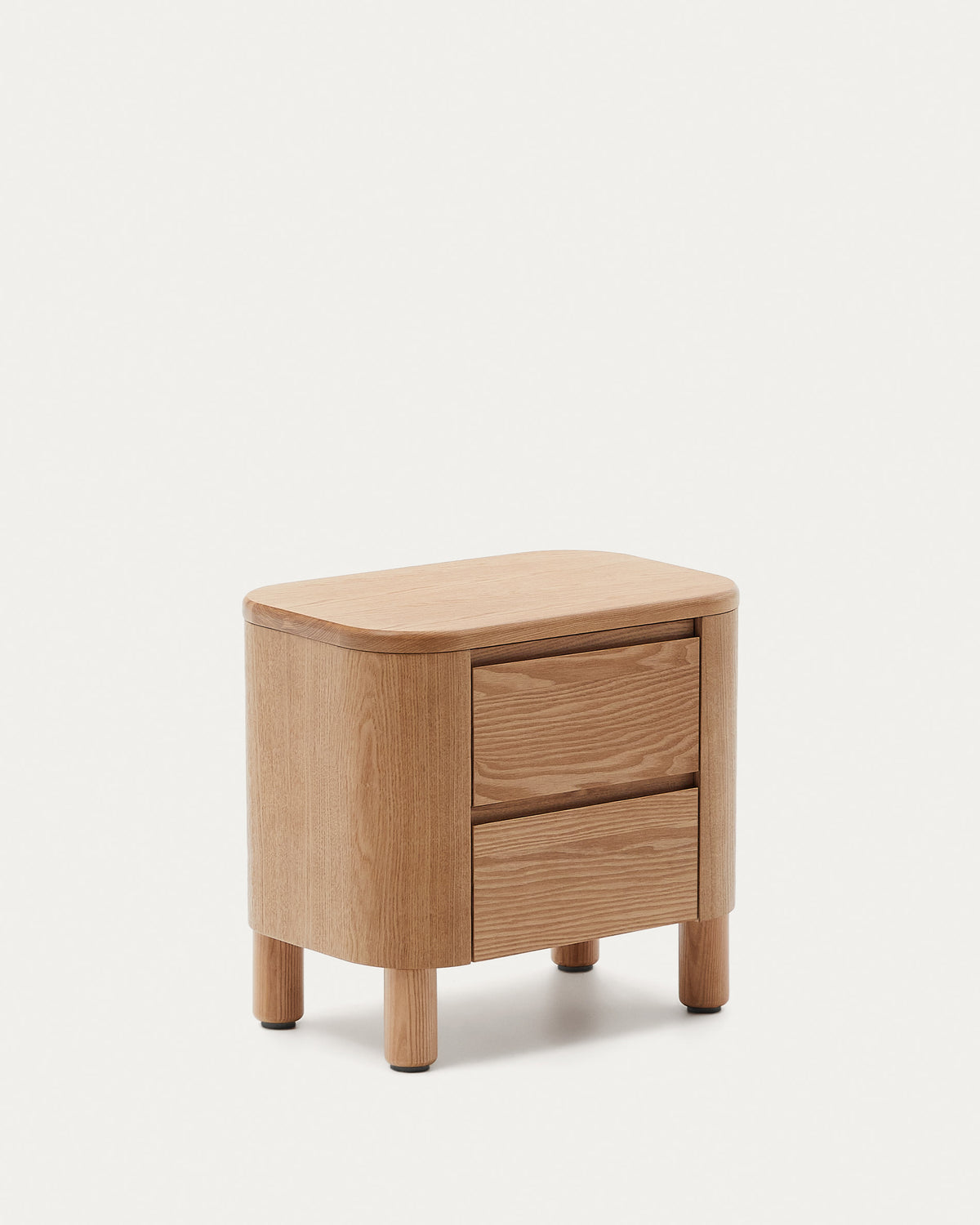 Table de nuit Japandi en contreplaqué de frêne 55 x 50 cm - Salaya