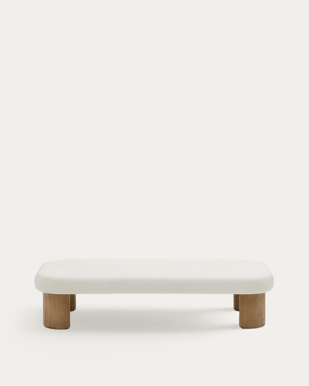 Table basse Japandi en ciment et bois d'acacia 140 x 70 cm - Labra