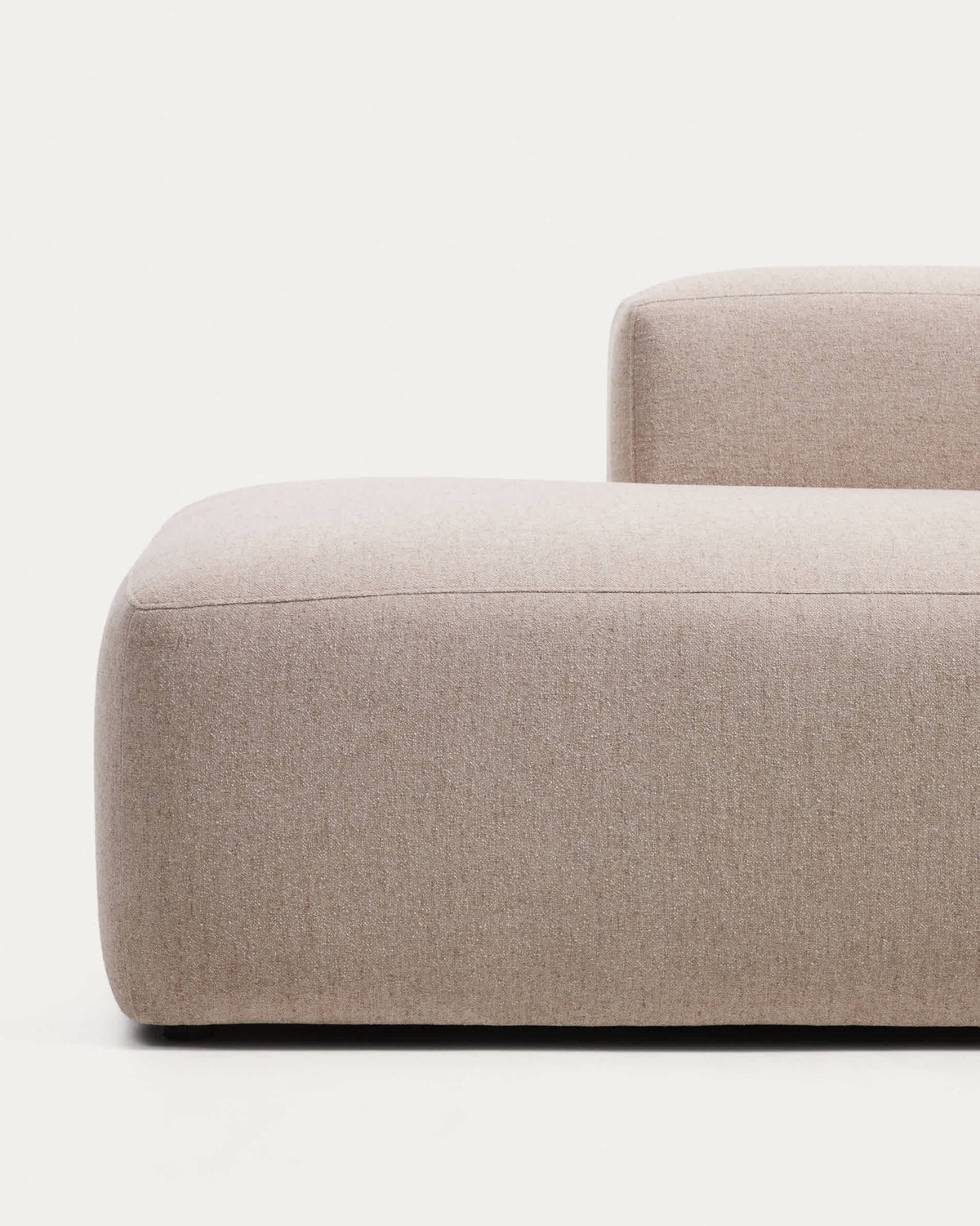 Canapé Japandi 4 places en chenille beige 380 cm - Blok