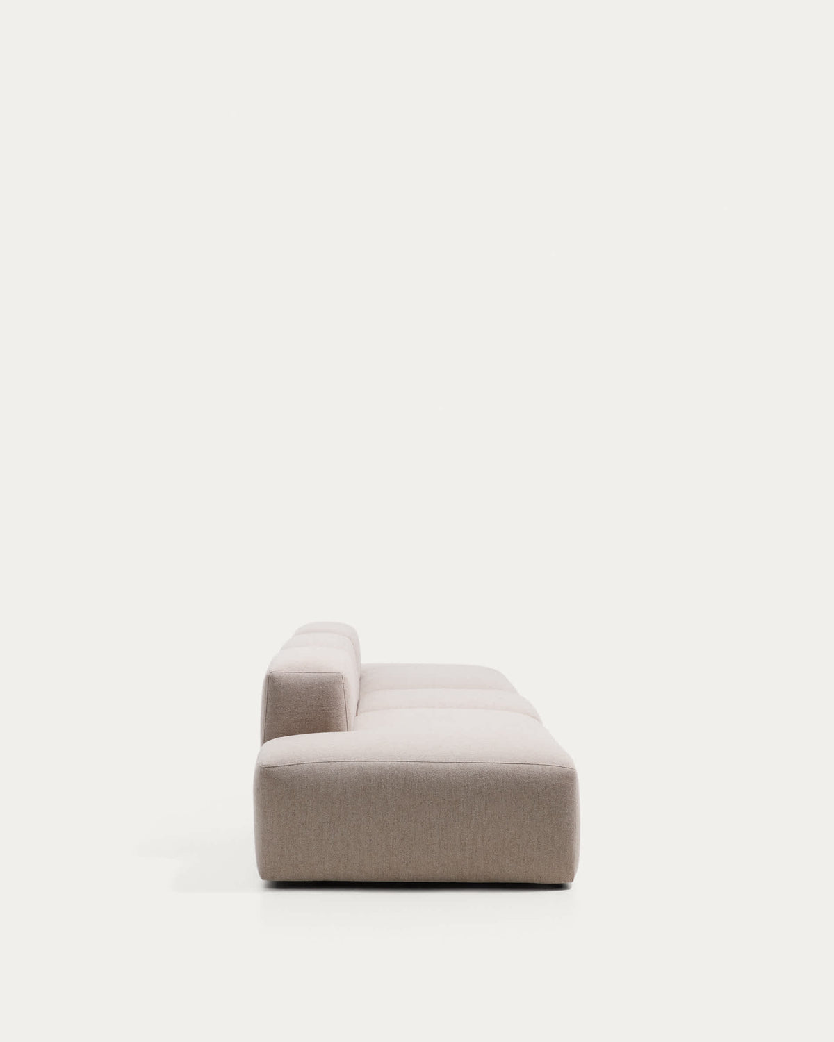 Canapé Japandi 4 places en chenille beige 380 cm - Blok