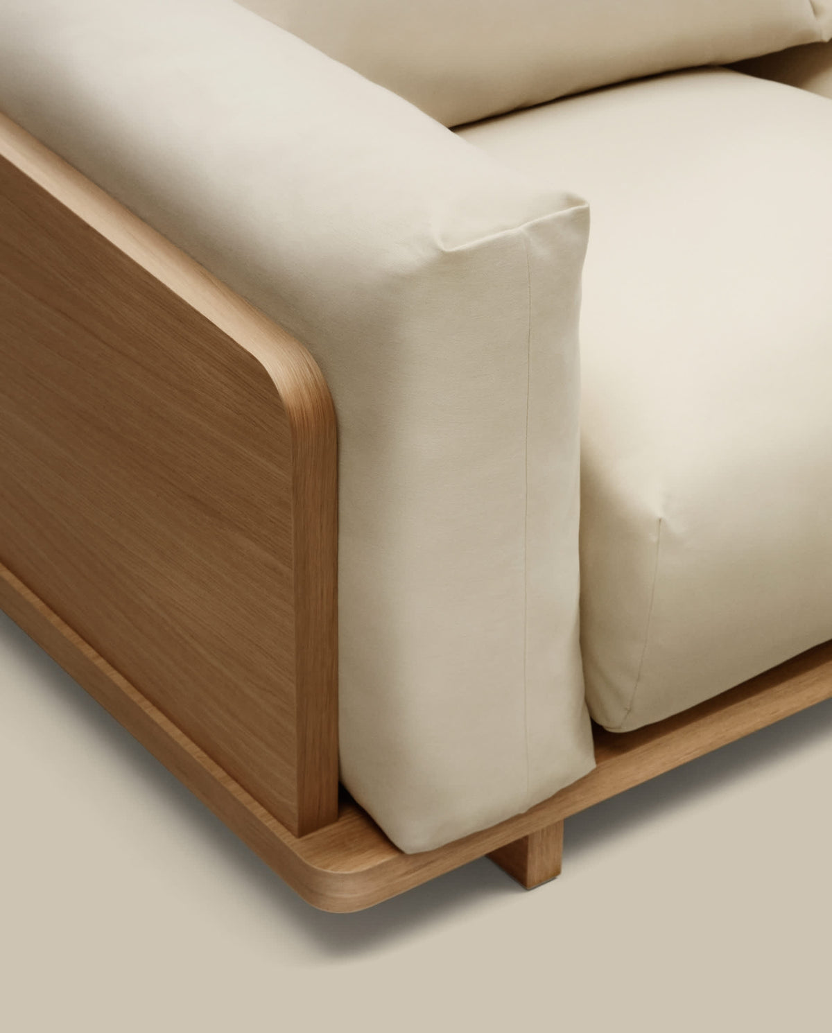 Canapé Japandi 3 places beige 225 cm - Oaq