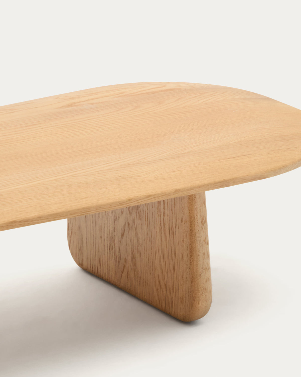 Table basse Japandi en bois de chêne finition naturelle 147 x 65 cm - Pirita