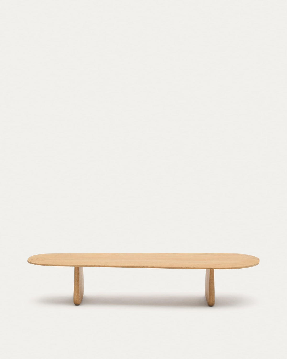 Table basse Japandi en bois de chêne finition naturelle 147 x 65 cm - Pirita
