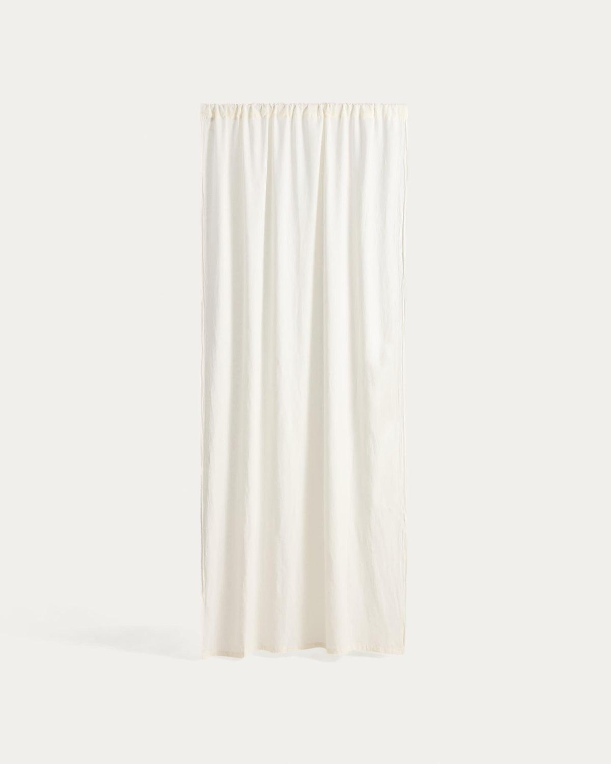 Rideau Japandi en mélange de lin couleur écru 140 x 270 cm - Nolira