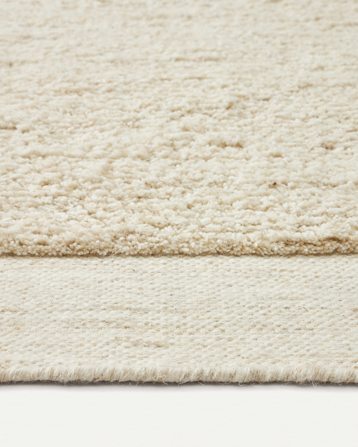 Tapis Japandi en laine blanc 200 x 300 cm - Marely