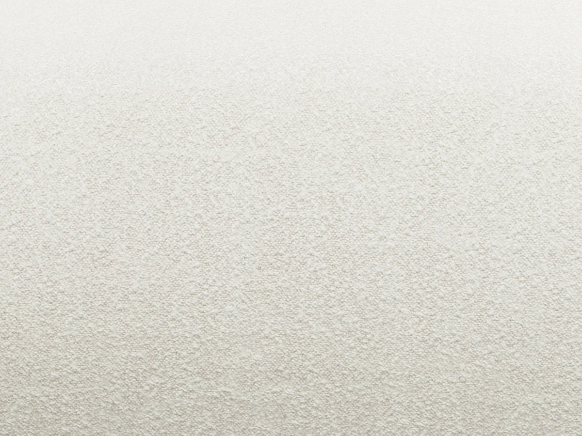 Fauteuil Japandi large en bouclette blanche - Pogni