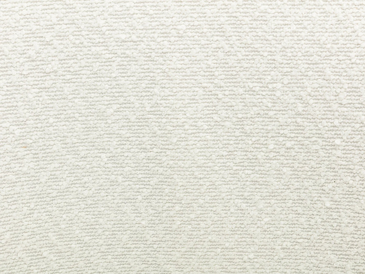 Fauteuil Japandi rond pivotant en tissu bouclette blanc - Vereide