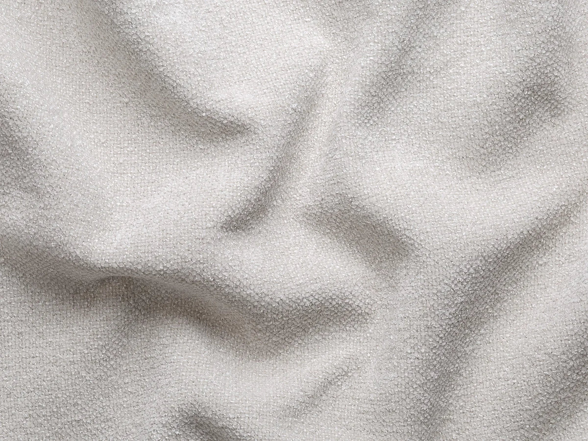 Canapé d'angle Japandi droit en tissu chenille beige 272 cm - Camilio