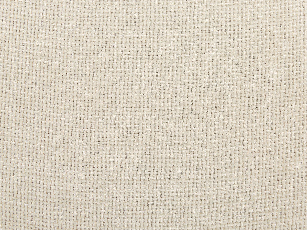 Canapé d'angle Japandi panoramique modulable 7 places avec pouf en tissu texturé beige et terracotta 370 cm - Apoliu
