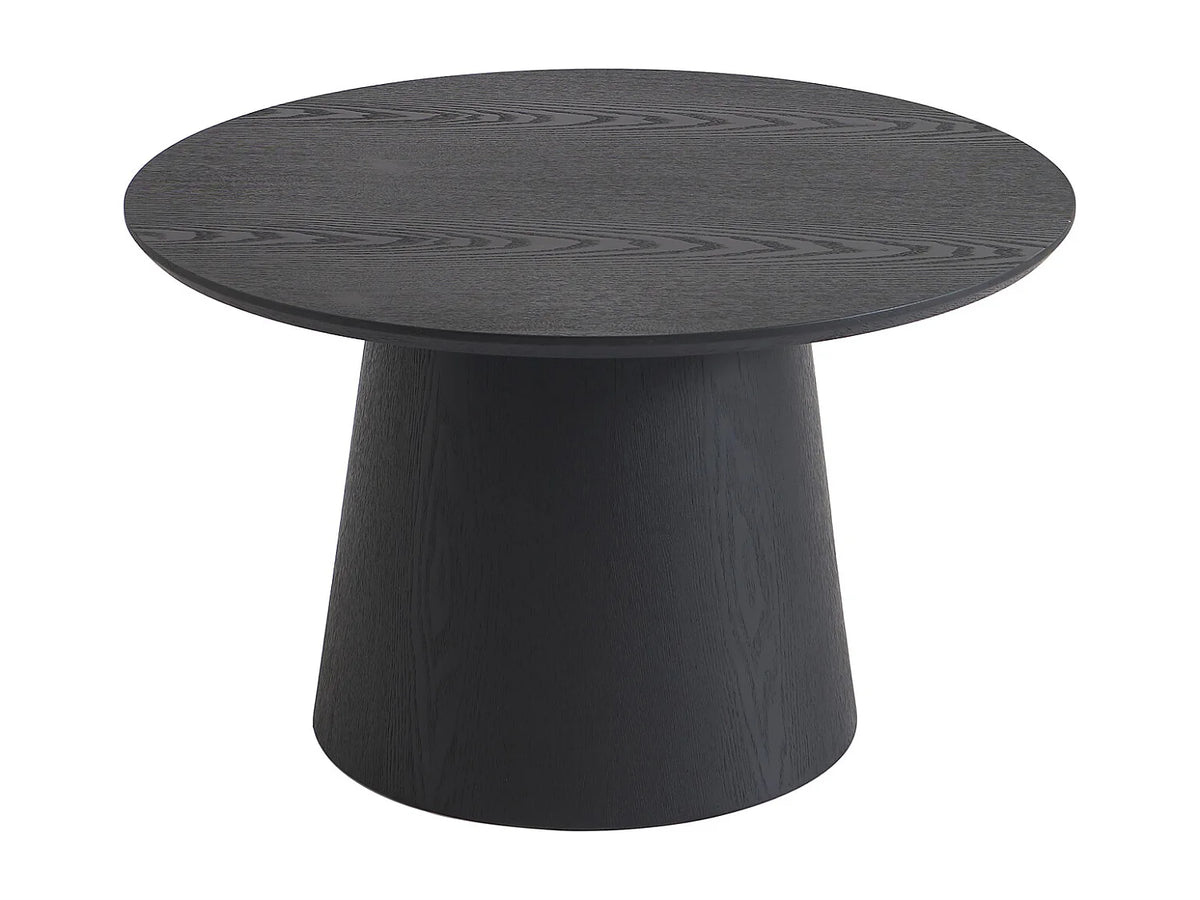 Tables basses gigognes Japandi rondes en placage chêne noir Ø 70 cm - Piari