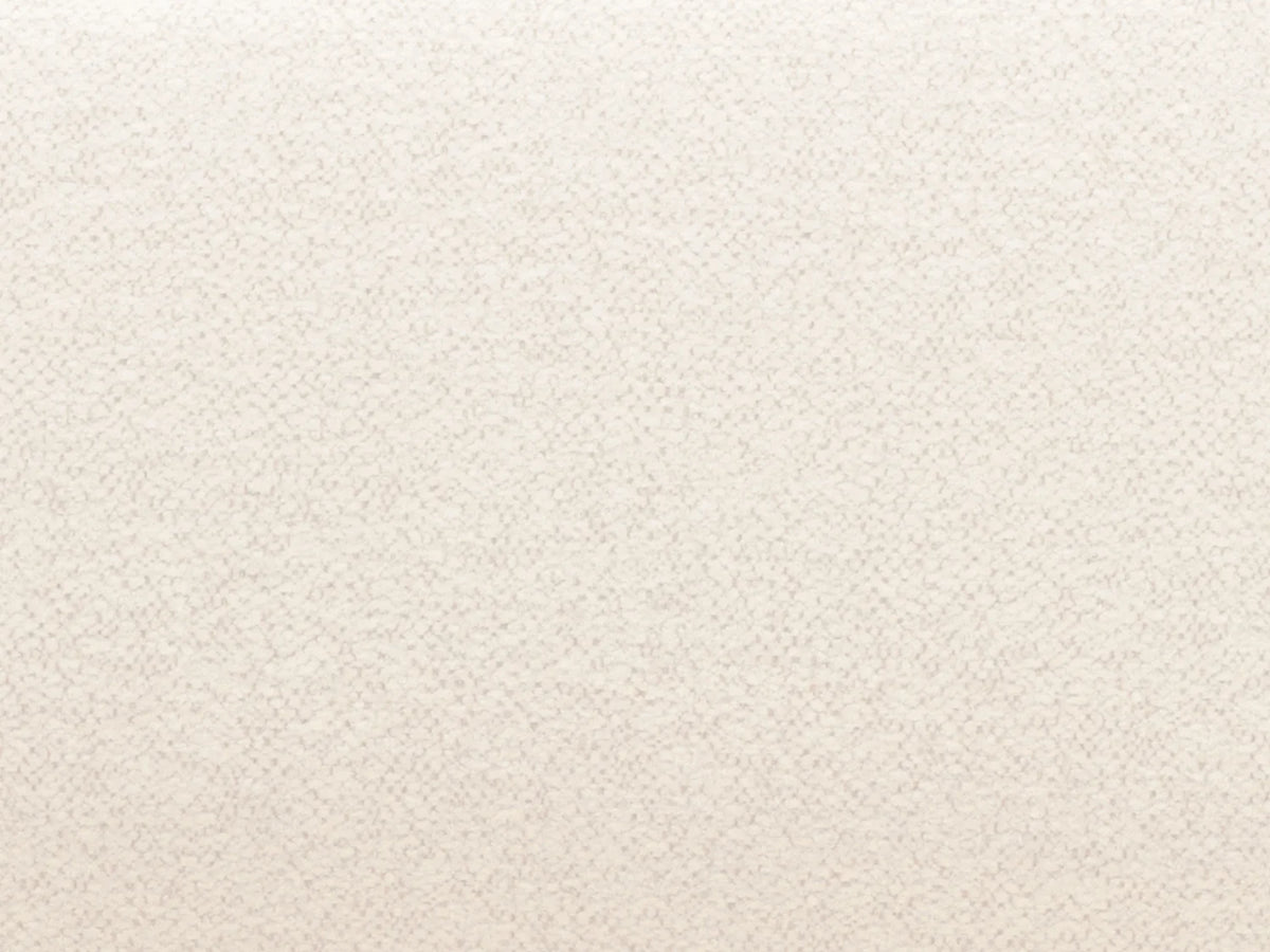 Canapé Japandi 4 places convertible avec coffre en tissu chiné crème 257 cm - Daviso