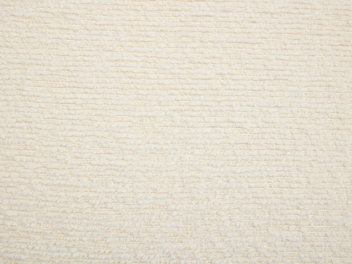 Fauteuil Japandi coquillage en tissu chenille beige - Delipo