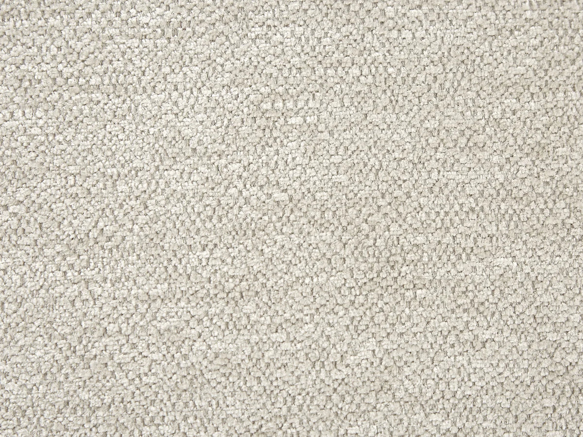 Canapé d'angle Japandi droit 5 places en tissu chenille beige 296 cm - Dokalo