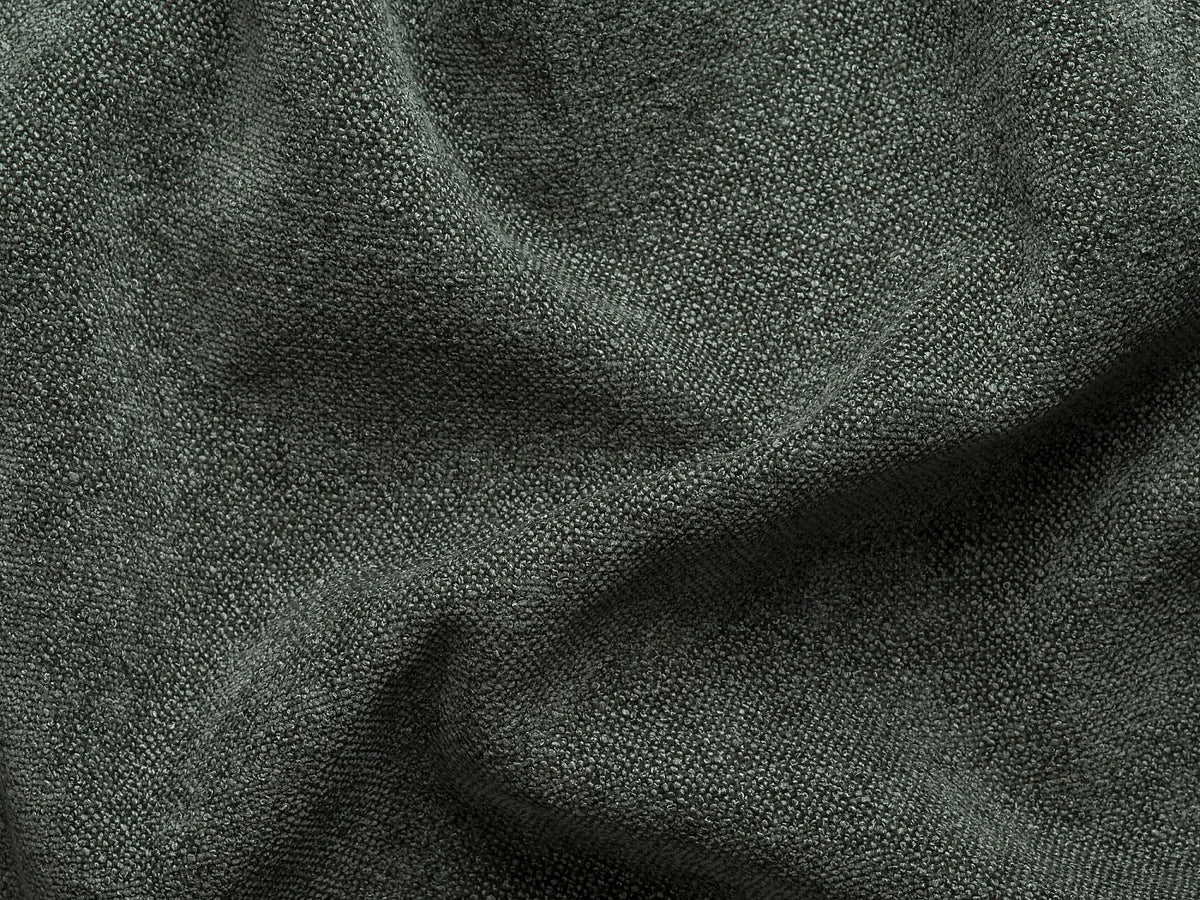 Canapé d'angle Japandi droit 4 places en tissu chenille vert 284 cm - Caleso