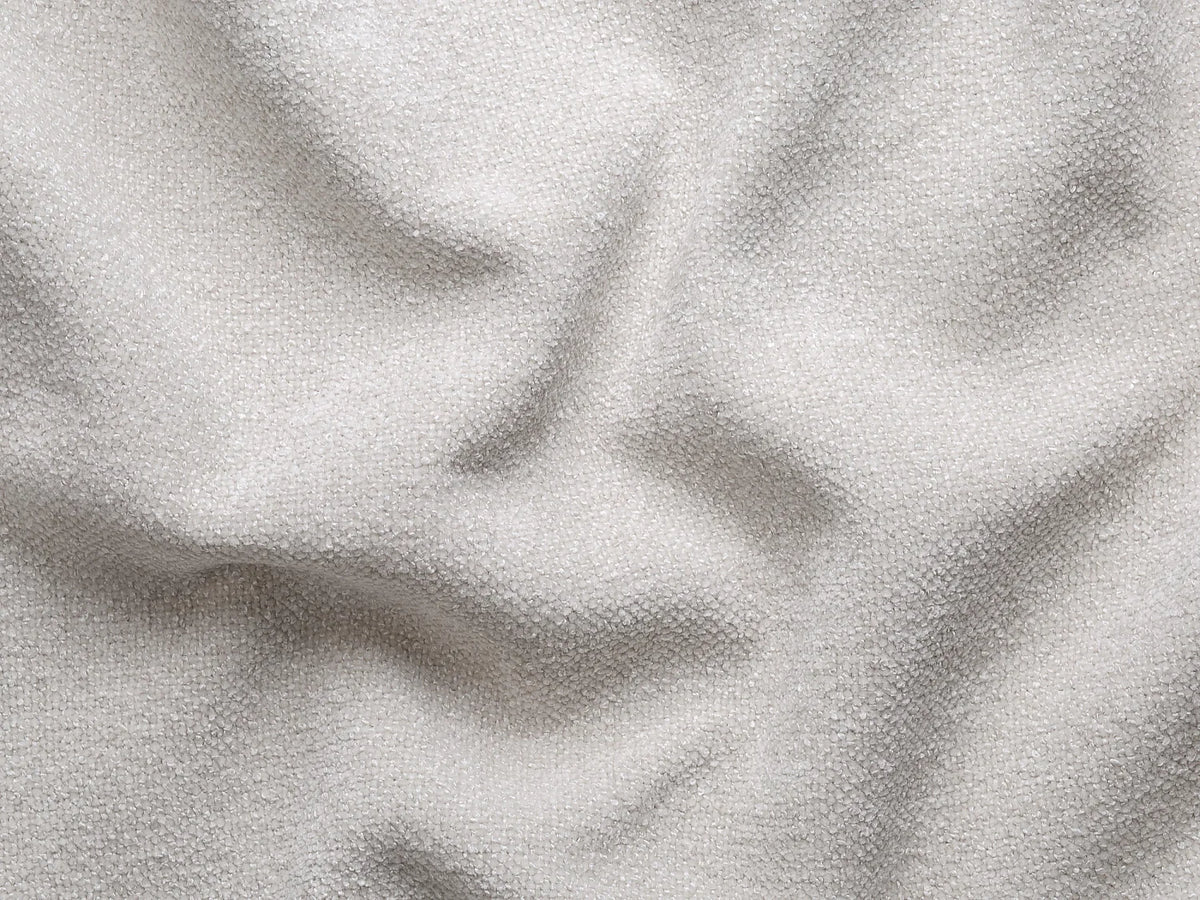 Canapé d'angle Japandi droit 4 places en tissu chenille beige 284 cm - Caleso