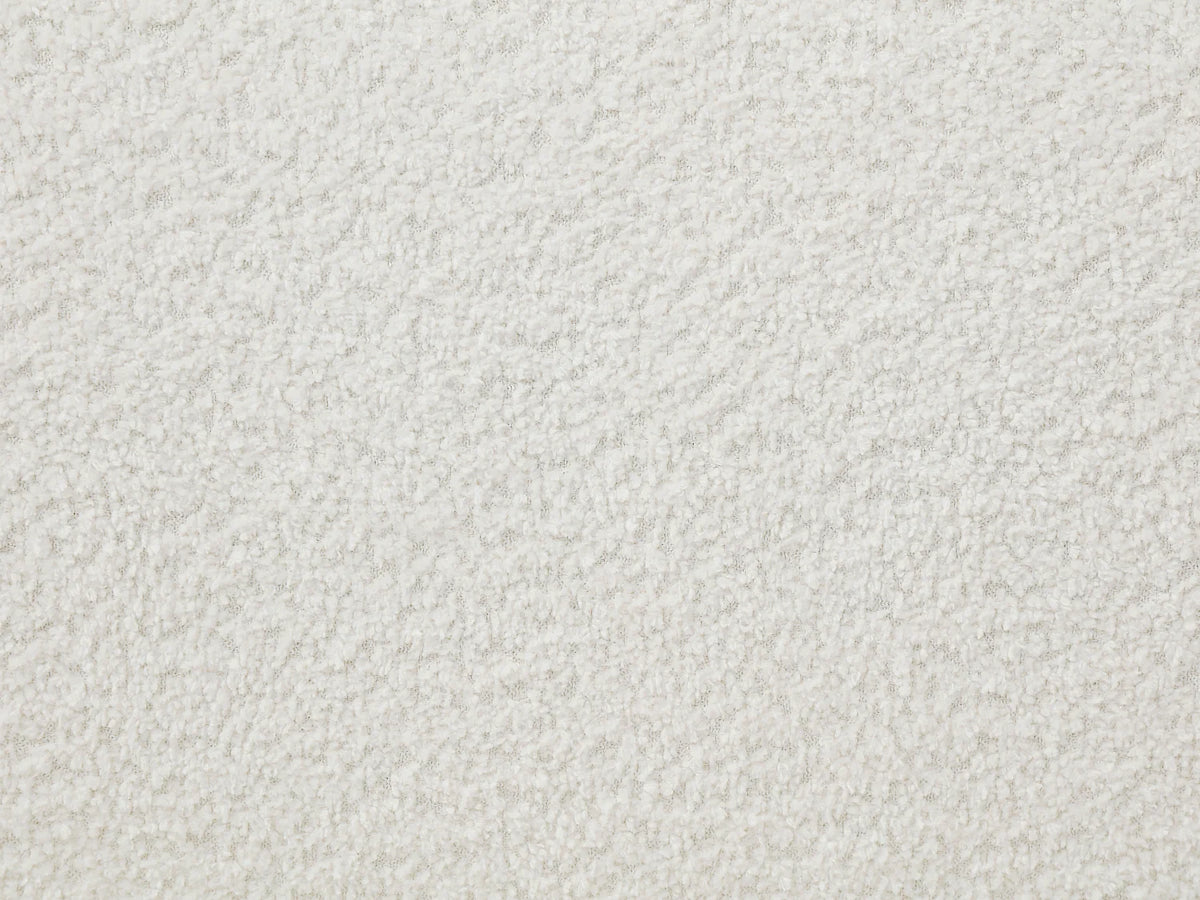 Canapé Japandi 3 places en bouclette blanche 220 cm - Lapiota