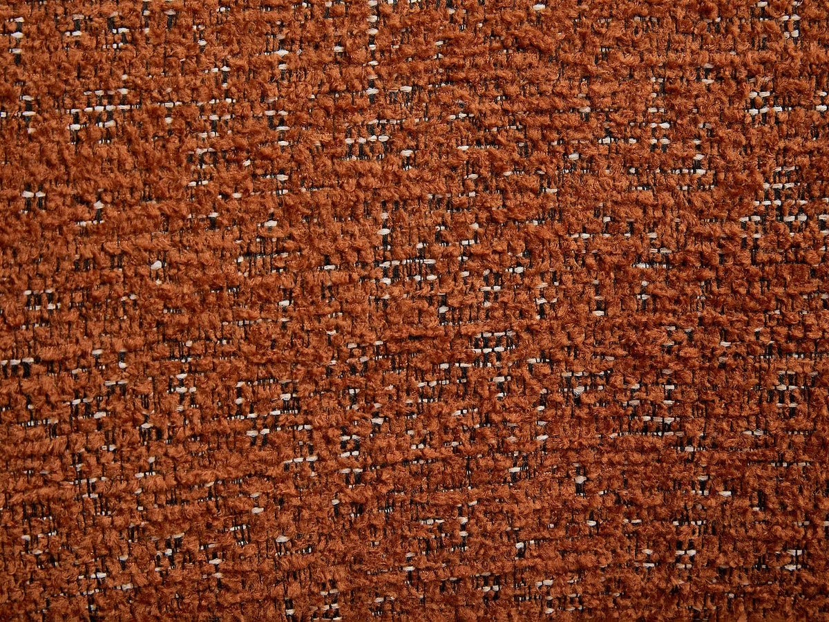 Fauteuil Japandi pivotant en tissu chenille terracotta - Fedote