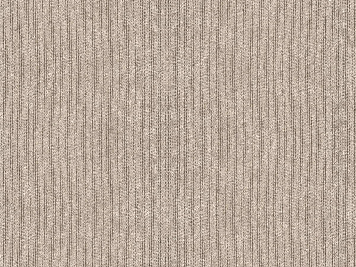 Grand canapé d'angle Japandi droit 5 places en velours côtelé fines côtes beige 280 cm - Pogni