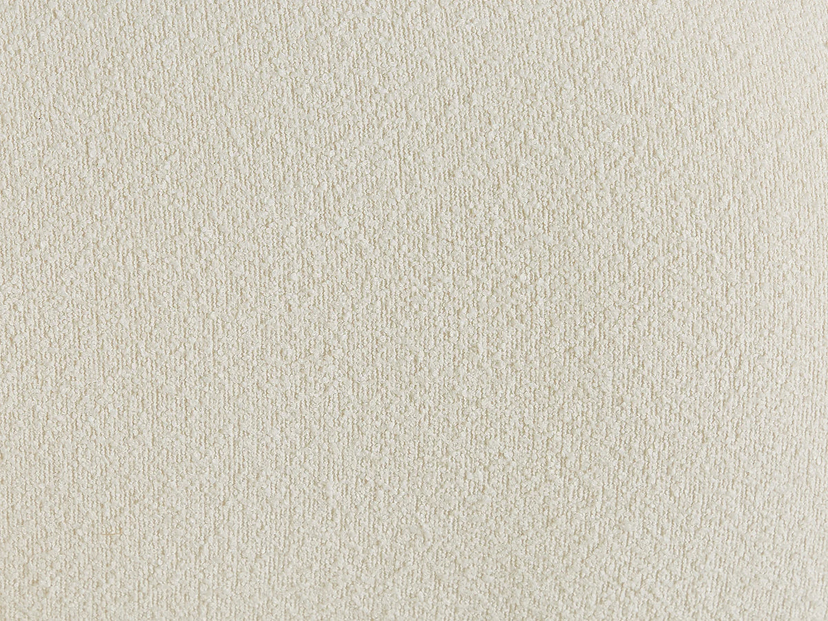 Canapé Japandi 3 places en bouclette blanche 226 cm - Linoria