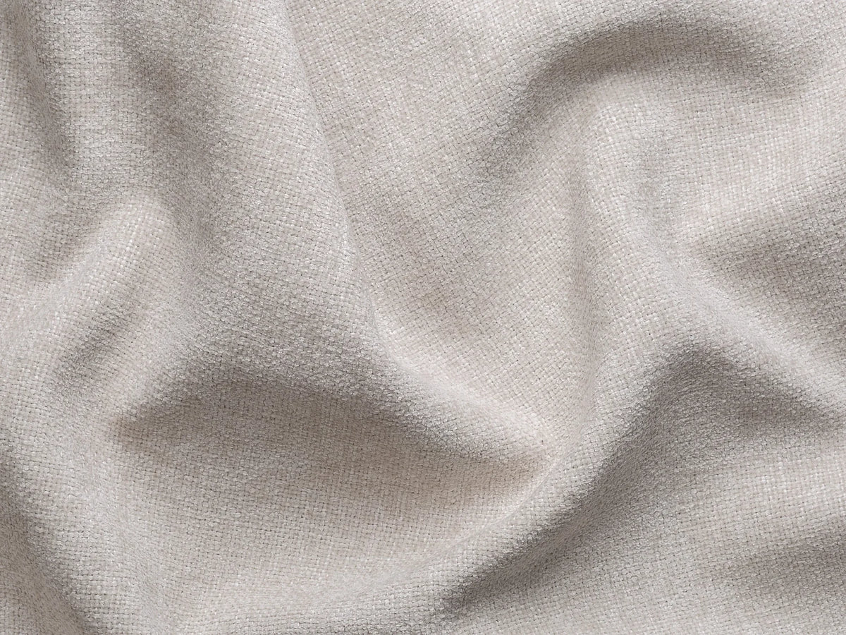 Canapé d'angle Japandi droit ouvert convertible avec coffre en tissu texturé beige 282 cm - Minturno