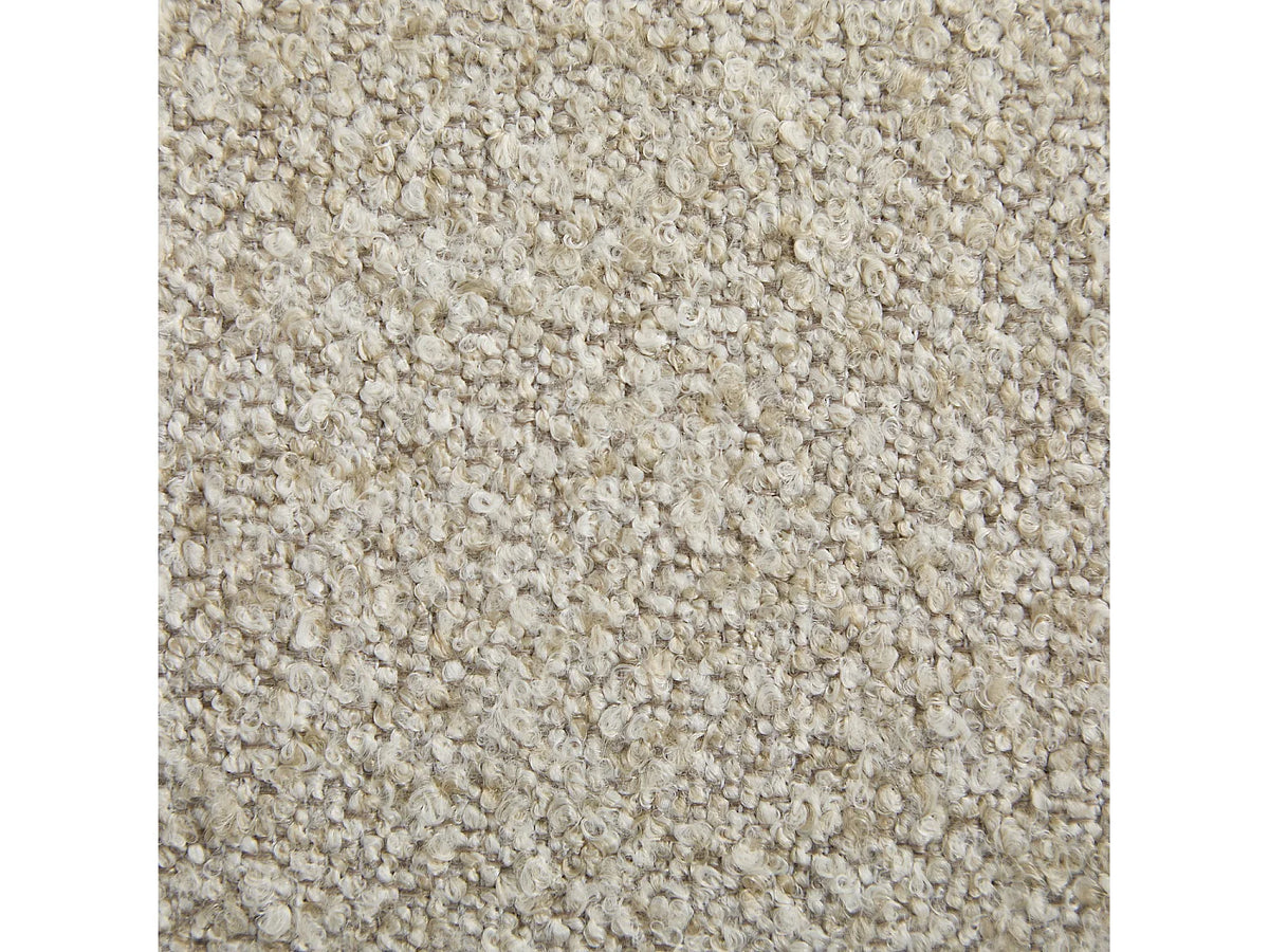 Fauteuil Japandi enveloppant en bouclette courte beige - Teglio