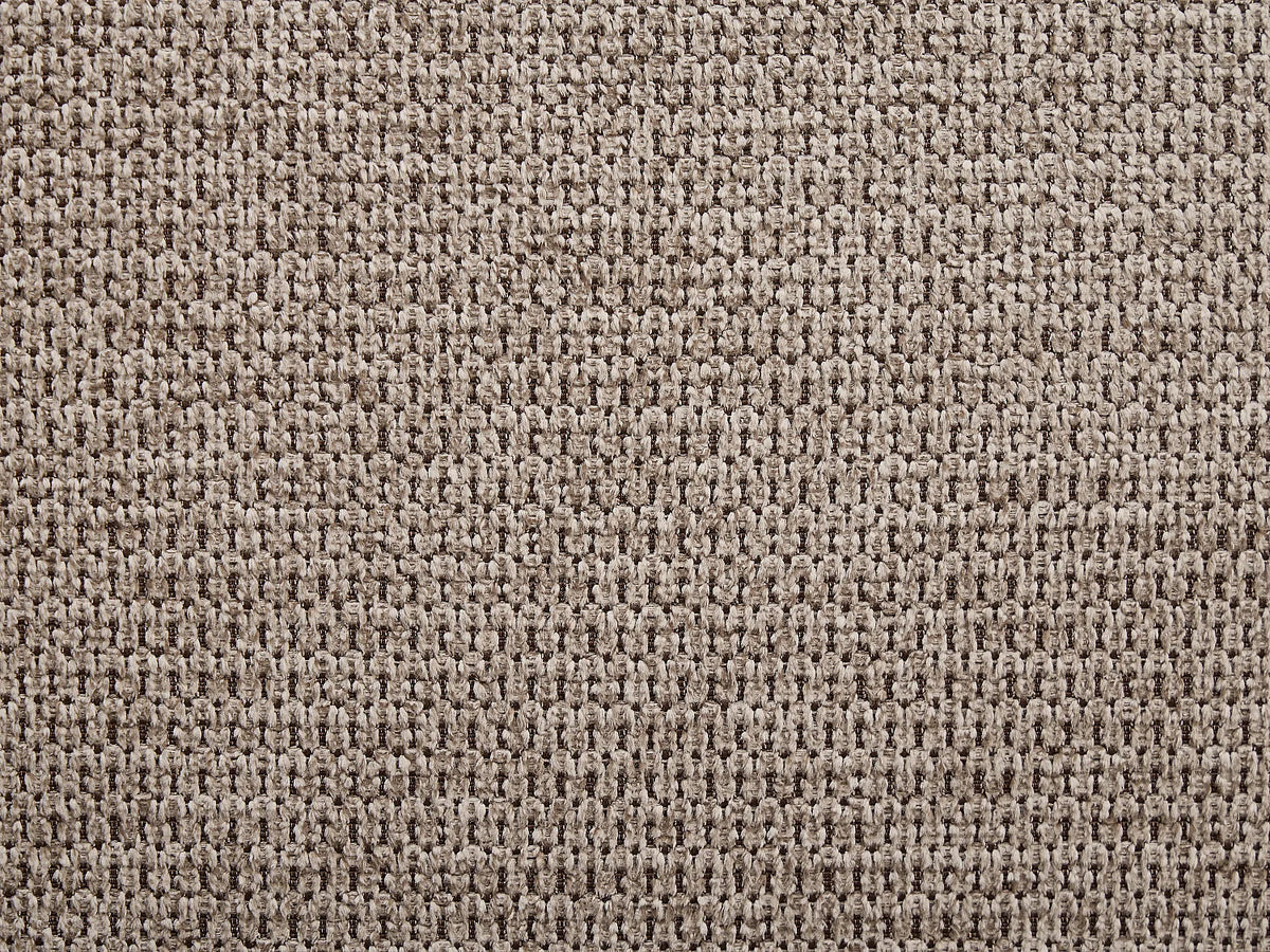 Fauteuil Japandi en tissu texturé taupe avec pieds effet bois - Mirosia