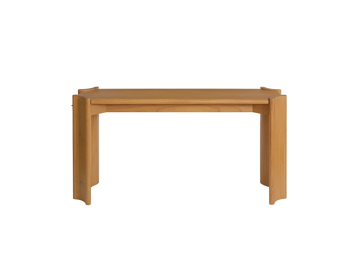 Console Japandi piètement galbé en bois de mindi naturel 164 x 80 cm - Alvar